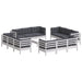 Set mobilier de grădină cu perne, 13 piese, antracit, lemn pin - WALTI WALTI