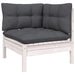 Set mobilier de grădină cu perne, 13 piese, antracit, lemn pin - WALTI WALTI