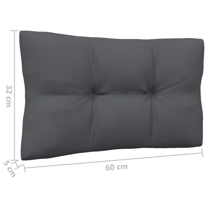 Set mobilier de grădină cu perne, 13 piese, antracit, lemn pin - WALTI WALTI