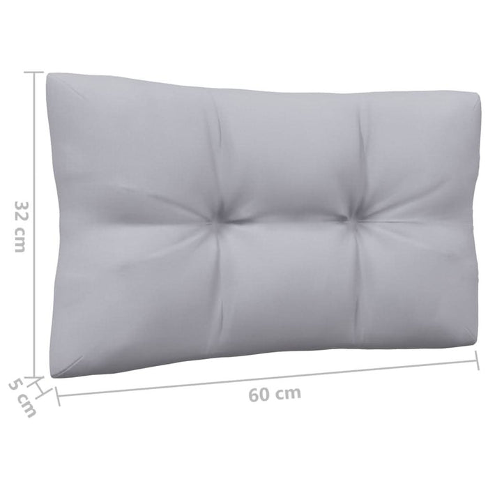 Set mobilier grădină cu perne gri, 7 piese, lemn masiv de pin - WALTI WALTI