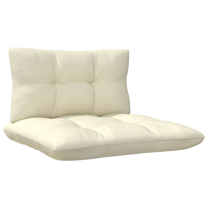 Set mobilier grădină cu perne crem, 4 piese, lemn de pin - WALTI WALTI