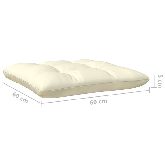 Set mobilier grădină cu perne crem, 7 piese, lemn masiv pin - WALTI WALTI