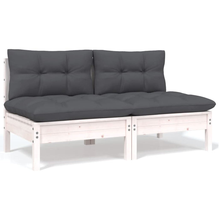 Set mobilier de grădină cu perne, 9 piese, lemn masiv de pin - WALTI WALTI