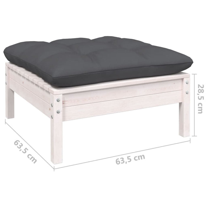 Set mobilier de grădină cu perne, 9 piese, lemn masiv de pin - WALTI WALTI