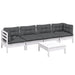 Set mobilier de grădină cu perne, 5 piese, lemn masiv de pin - WALTI WALTI