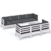 Set mobilier de grădină cu perne, 8 piese, lemn masiv de pin - WALTI WALTI
