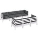 Set mobilier de grădină cu perne, 8 piese, lemn masiv de pin - WALTI WALTI