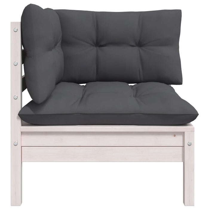 Set mobilier de grădină cu perne, 8 piese, lemn masiv de pin - WALTI WALTI