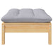 Set mobilier de grădină cu perne gri, 9 piese, lemn masiv pin - WALTI WALTI