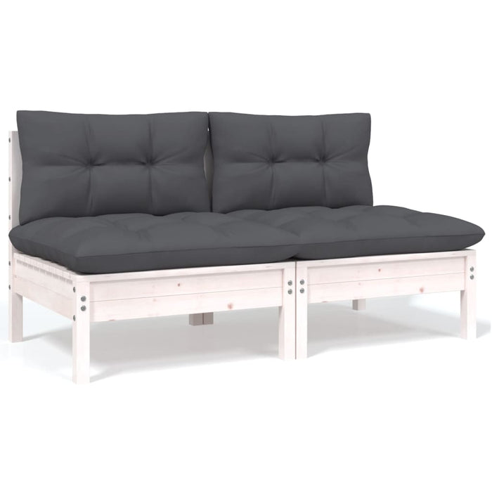 Set mobilier grădină cu perne, 4 piese, lemn de pin - WALTI WALTI