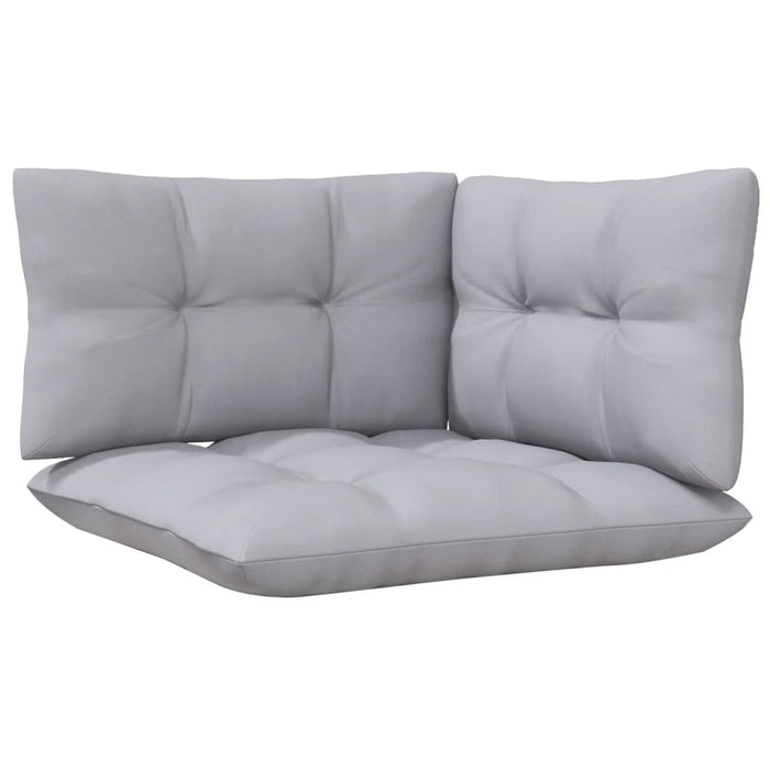 Set mobilier de grădină cu perne gri, 8 piese, lemn masiv pin - WALTI WALTI