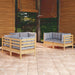 Set mobilier grădină cu perne gri, 6 piese, lemn de pin - WALTI WALTI