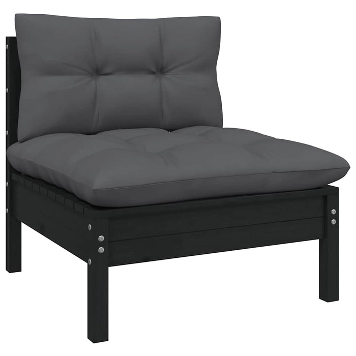 Set mobilier grădină cu perne, 4 piese, lemn masiv de pin WALTI