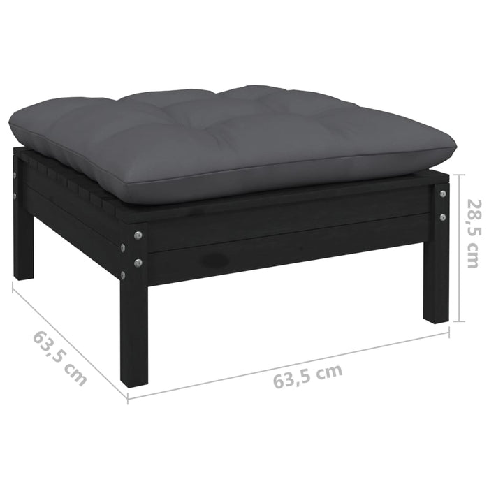 Set mobilier grădină cu perne, 4 piese, lemn masiv de pin WALTI