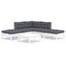 Set mobilier de grădină cu perne, 6 piese, alb, lemn de pin - WALTI WALTI