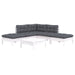 Set mobilier de grădină cu perne, 6 piese, alb, lemn de pin - WALTI WALTI