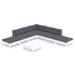 Set mobilier de grădină cu perne, 8 piese, alb, lemn de pin - WALTI WALTI
