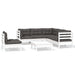 Set mobilier de grădină cu perne, 6 piese, alb, lemn de pin - WALTI WALTI