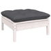 Set mobilier de grădină cu perne, 8 piese, alb, lemn masiv pin - WALTI WALTI