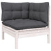 Set mobilier de grădină cu perne, 8 piese, alb, lemn masiv pin - WALTI WALTI