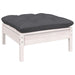 Set mobilier grădină cu perne, 9 piese, alb, lemn masiv pin - WALTI WALTI