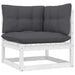 Set mobilier grădină cu perne, 9 piese, alb, lemn masiv pin - WALTI WALTI