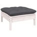 Set mobilier grădină cu perne, 9 piese, alb, lemn masiv pin - WALTI WALTI