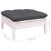 Set mobilier de grădină cu perne, 7 piese, alb, lemn masiv pin - WALTI WALTI