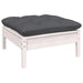 Set mobilier grădină cu perne, 10 piese, alb, lemn masiv pin - WALTI WALTI