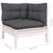 Set mobilier de grădină cu perne, 13 piese alb, lemn masiv pin - WALTI WALTI