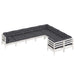 Set mobilier de grădină cu perne, 9 piese, alb, lemn de pin - WALTI WALTI