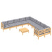 Set mobilier grădină cu perne, 11 piese, gri, lemn de pin - WALTI WALTI