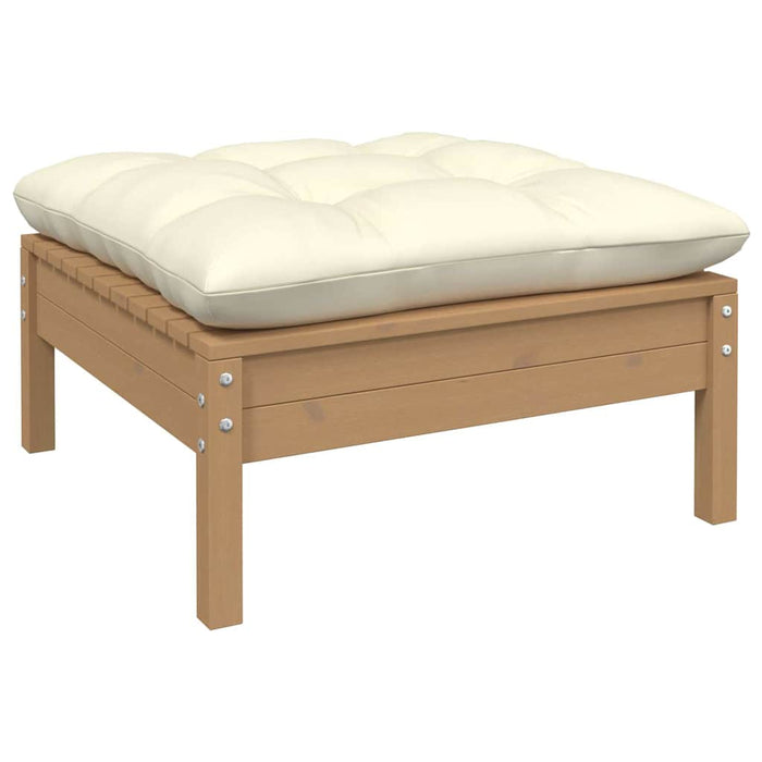 Set mobilier relaxare grădină perne 11piese lemn pin maro miere WALTI