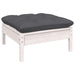 Set mobilier grădină cu perne, 12 piese, alb, lemn de pin - WALTI WALTI