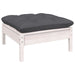 Set mobilier de grădină cu perne, 12 piese, alb, lemn de pin - WALTI WALTI