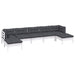Set mobilier de grădină cu perne, 7 piese, alb, lemn de pin - WALTI WALTI