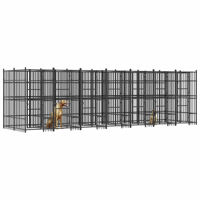Padoc pentru câini de exterior, 12,9 m², oțel WALTI