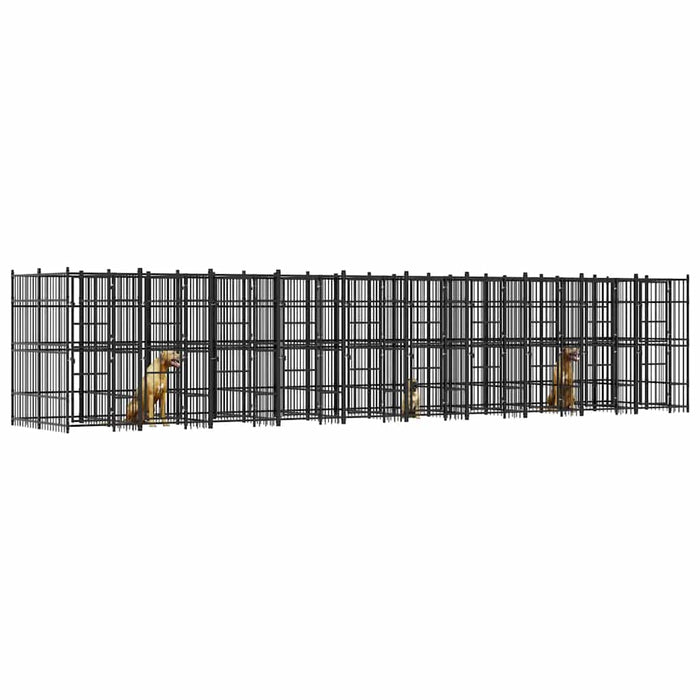Padoc pentru câini de exterior, 18,43 m², oțel WALTI