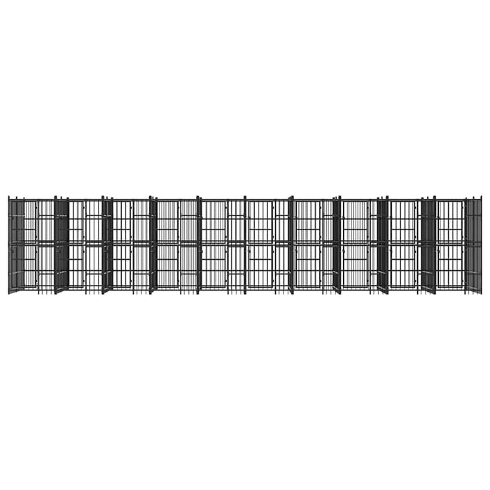 Padoc pentru câini de exterior, 18,43 m², oțel WALTI
