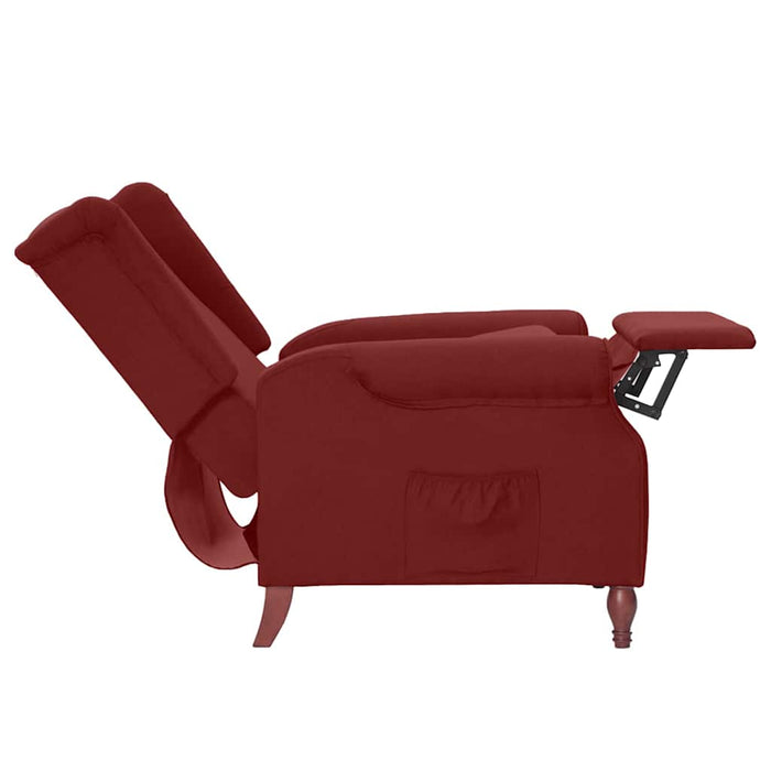 Fotoliu rabatabil, roșu vin, material textil WALTI