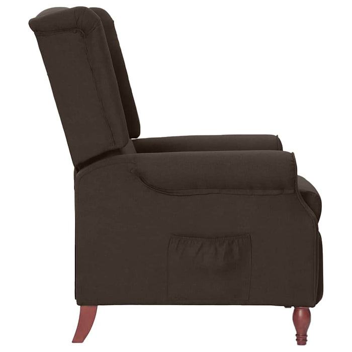 Fotoliu rabatabil, maro închis, material textil WALTI