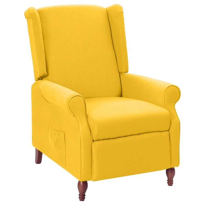Scaun rabatabil, galben, material textil WALTI