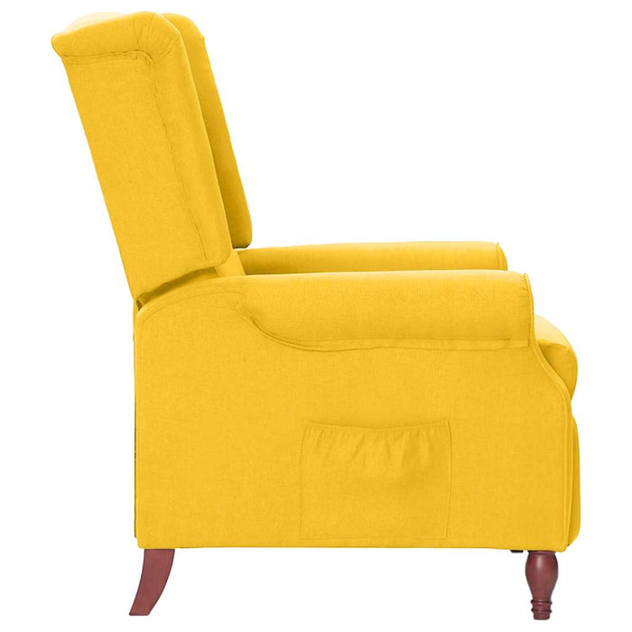 Scaun rabatabil, galben, material textil WALTI