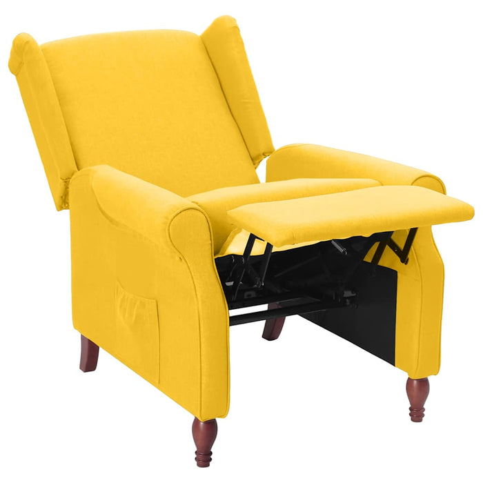 Scaun rabatabil, galben, material textil WALTI