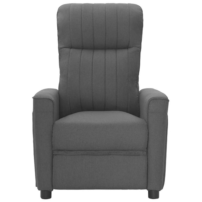 Fotoliu rabatabil, gri închis, material textil WALTI