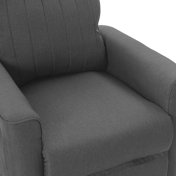 Fotoliu rabatabil, gri închis, material textil WALTI