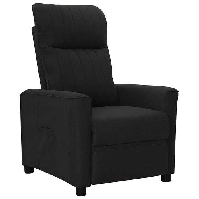 Fotoliu rabatabil, negru, material textil WALTI