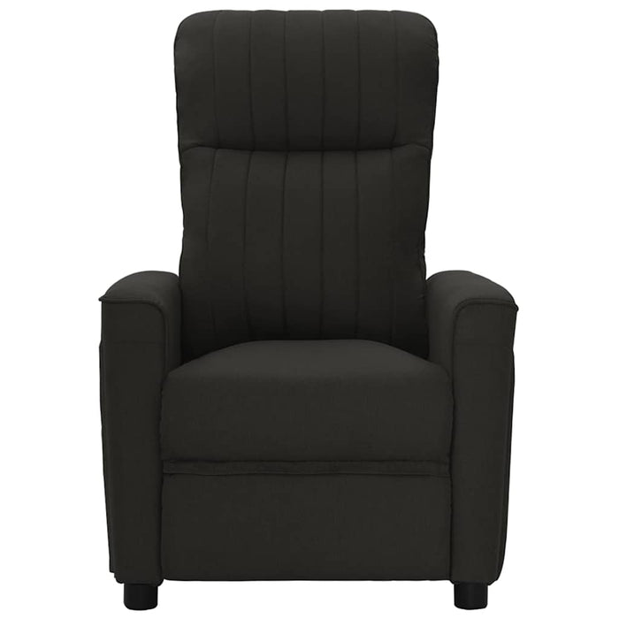 Fotoliu rabatabil, negru, material textil WALTI