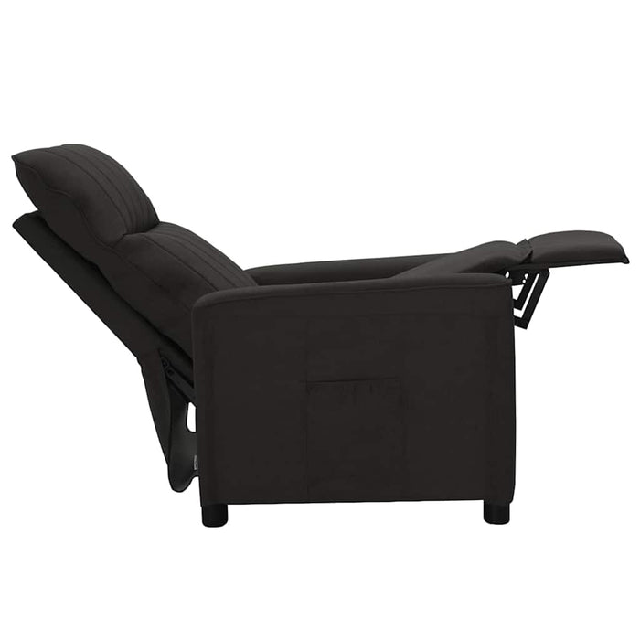 Fotoliu rabatabil, negru, material textil WALTI