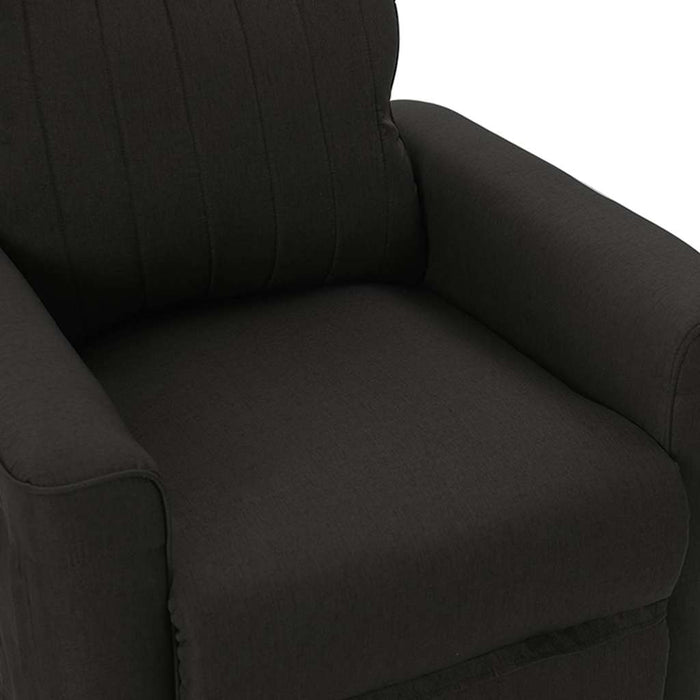 Fotoliu rabatabil, negru, material textil WALTI